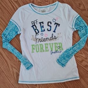 JUSTICE LONG SLEEVE TEE - BFF ♡  Girls size 20